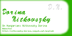 dorina nitkovszky business card